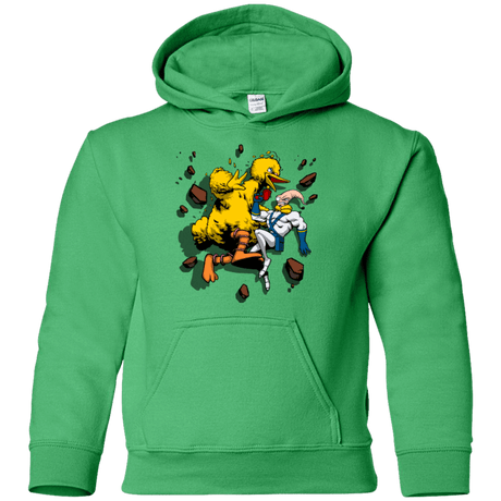 Sweatshirts Irish Green / YS Big Bird and Worm Youth Hoodie
