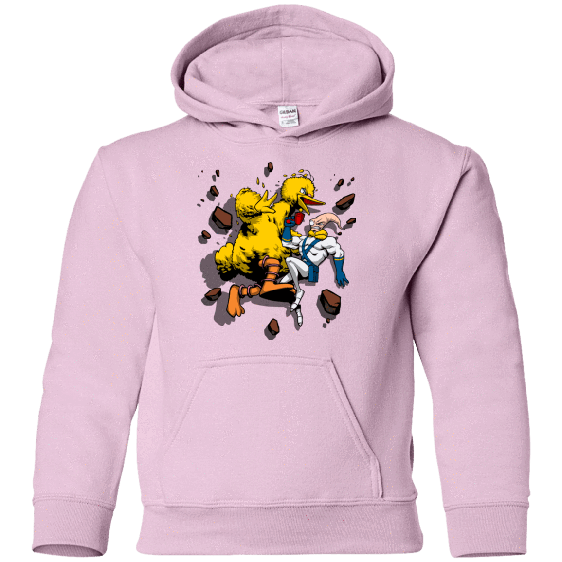 Sweatshirts Light Pink / YS Big Bird and Worm Youth Hoodie