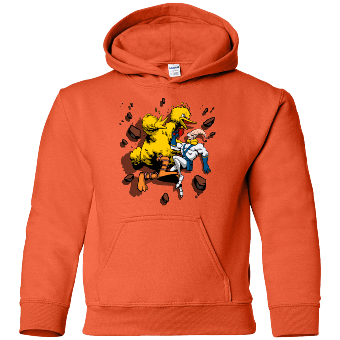 Sweatshirts Orange / YS Big Bird and Worm Youth Hoodie