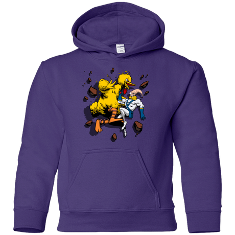 Sweatshirts Purple / YS Big Bird and Worm Youth Hoodie