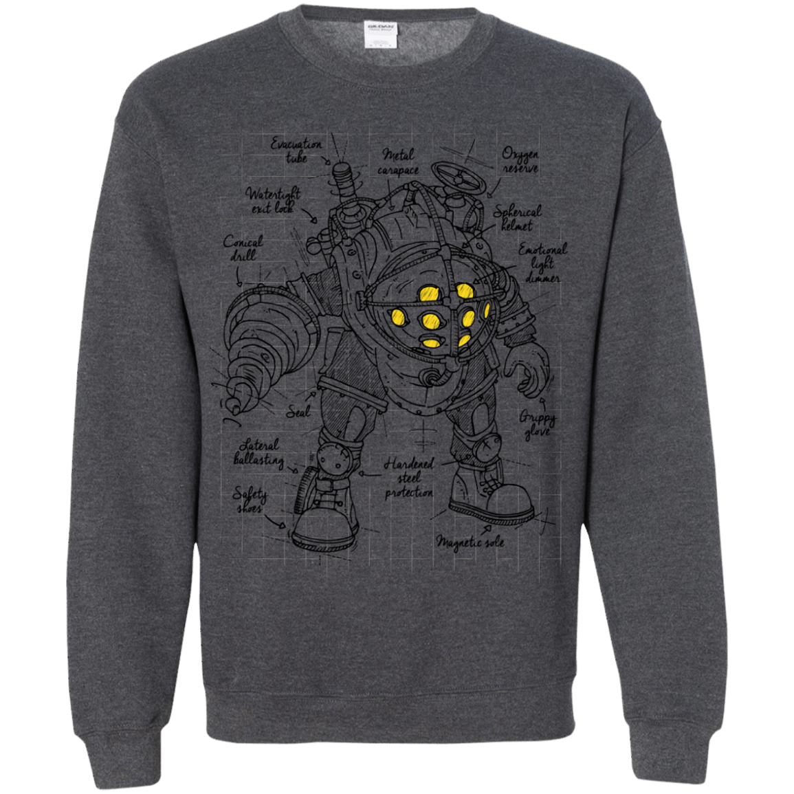 Sweatshirts Dark Heather / S Big Daddy Plan Crewneck Sweatshirt