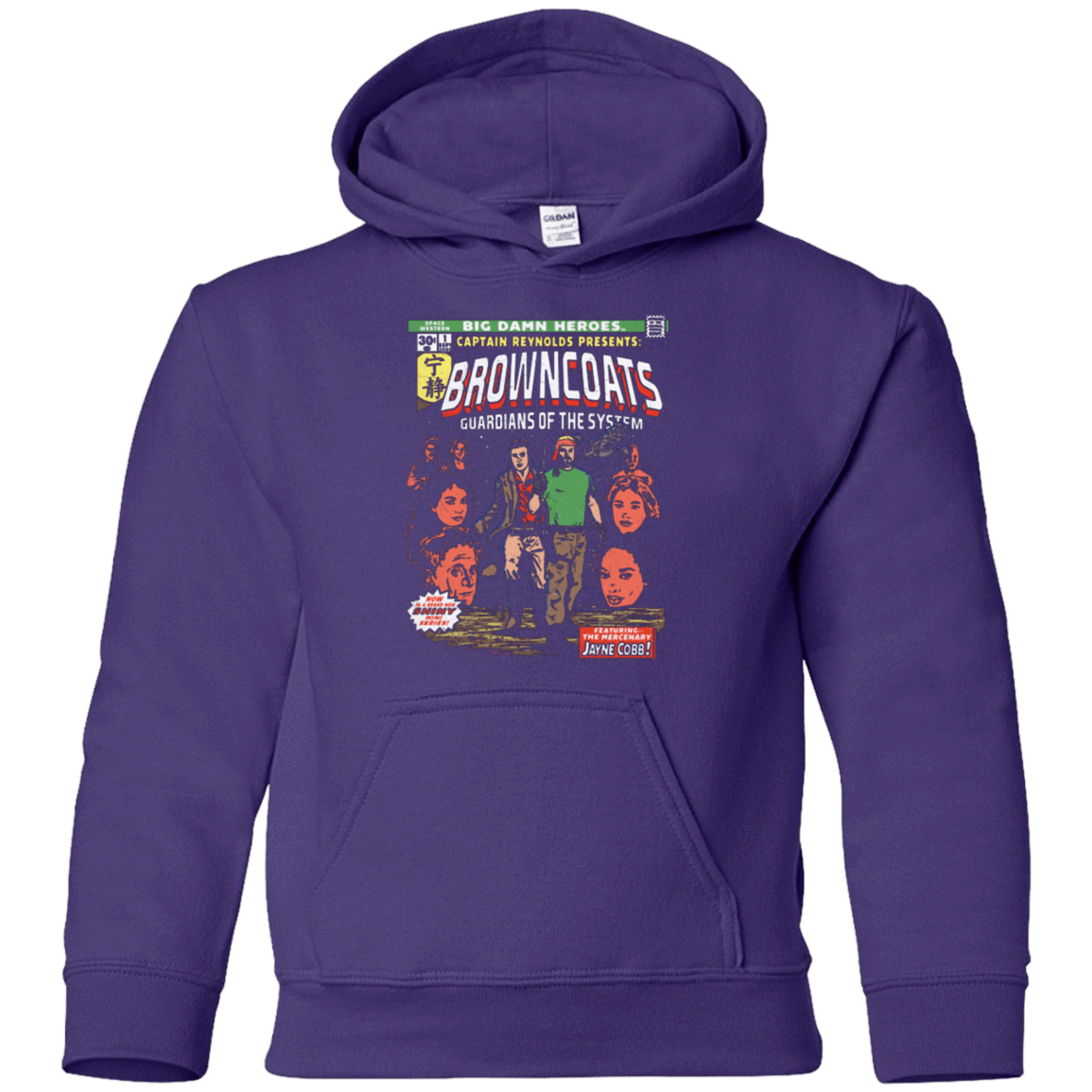 Sweatshirts Purple / YS Big Damn Heroes Youth Hoodie