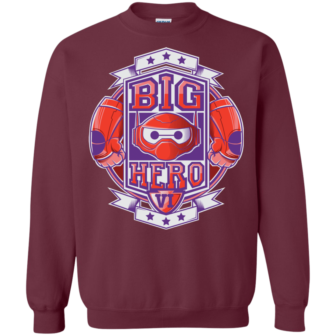 Sweatshirts Maroon / Small BIG HERO VI BOXING Crewneck Sweatshirt