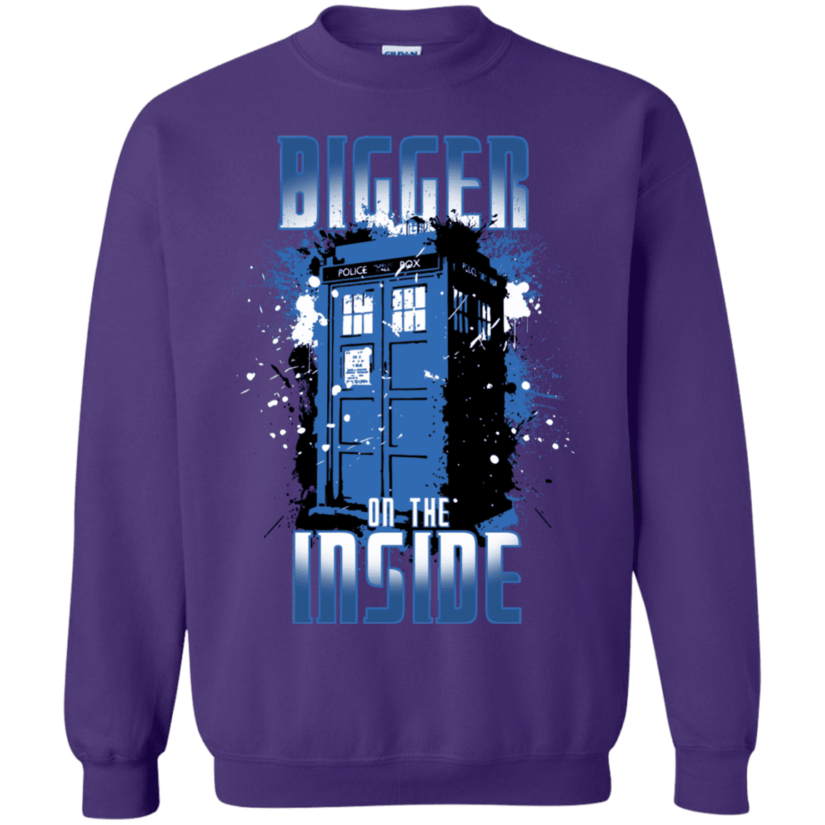 Sweatshirts Purple / S Bigger on the Inside Crewneck Sweatshirt