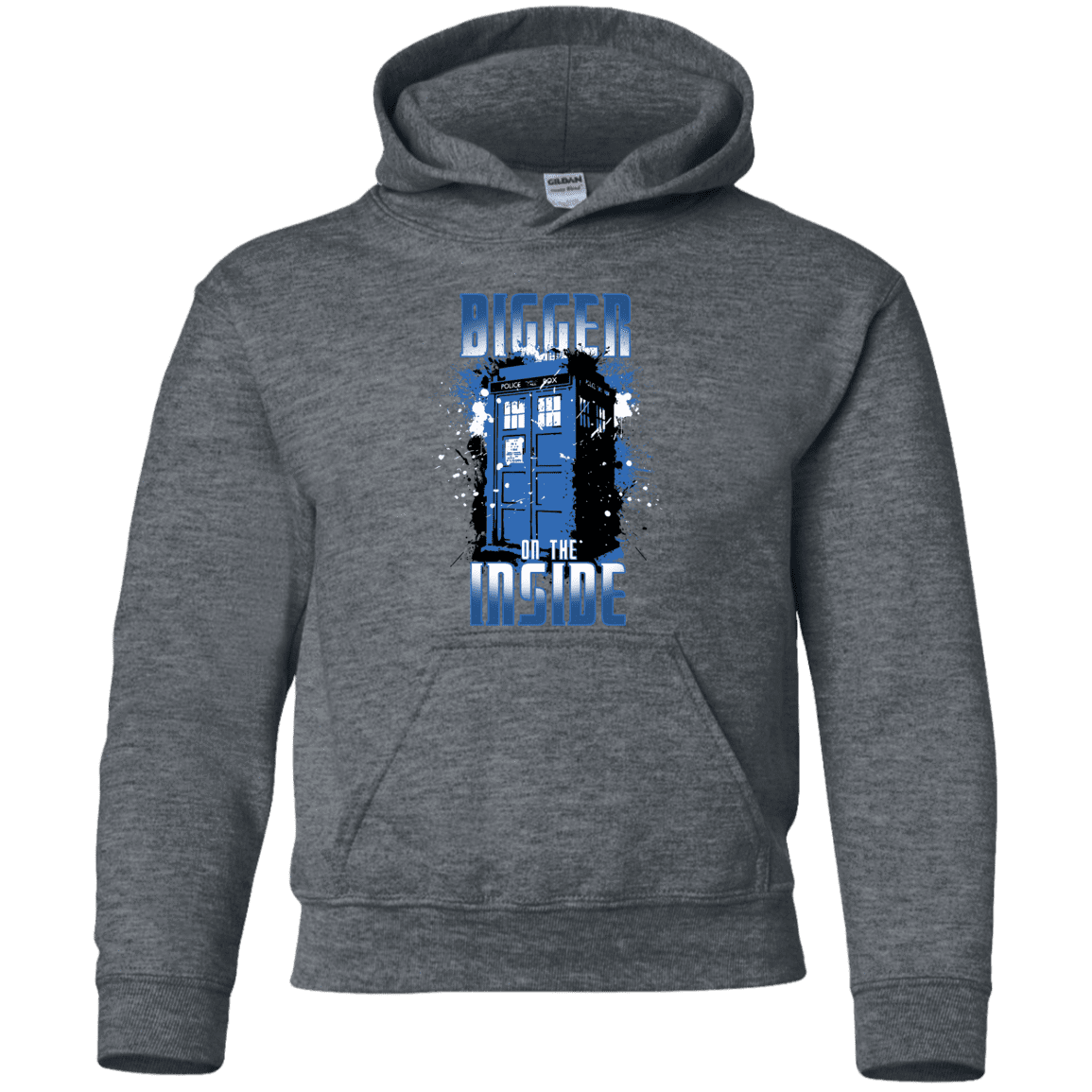 Sweatshirts Dark Heather / YS Bigger on the Inside Youth Hoodie