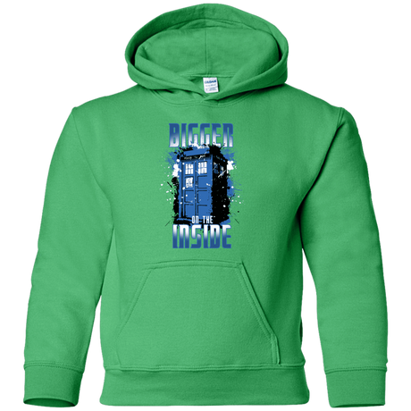 Sweatshirts Irish Green / YS Bigger on the Inside Youth Hoodie