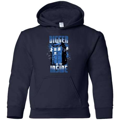 Sweatshirts Navy / YS Bigger on the Inside Youth Hoodie
