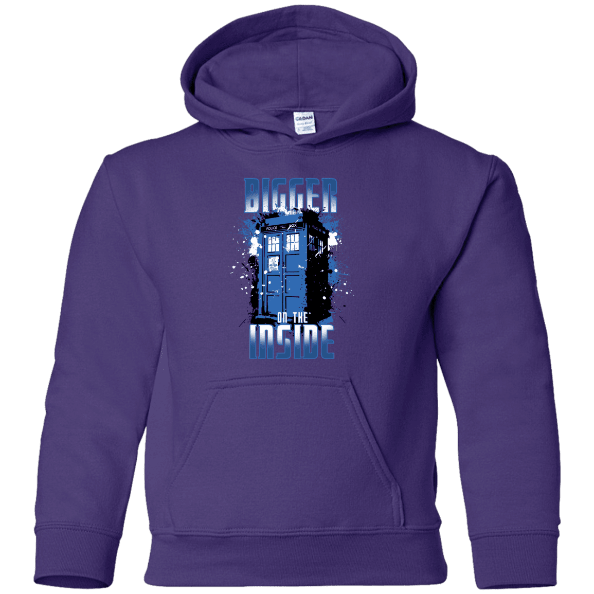 Sweatshirts Purple / YS Bigger on the Inside Youth Hoodie