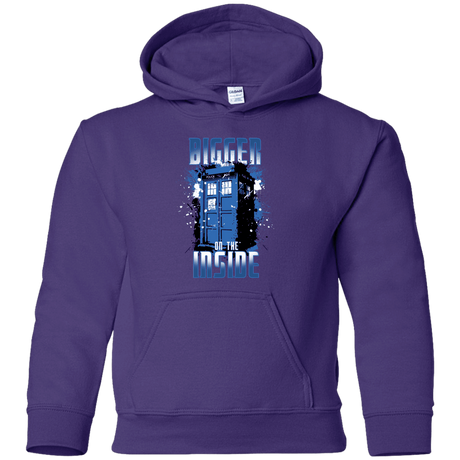 Sweatshirts Purple / YS Bigger on the Inside Youth Hoodie