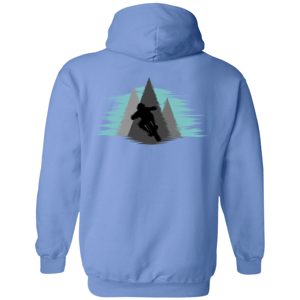 Sweatshirts Carolina Blue / S Bike Blur Back Print Pullover Hoodie