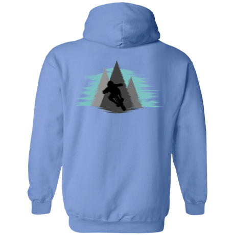 Sweatshirts Carolina Blue / S Bike Blur Back Print Pullover Hoodie