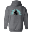 Sweatshirts Dark Heather / S Bike Blur Back Print Pullover Hoodie