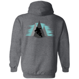 Sweatshirts Dark Heather / S Bike Blur Back Print Pullover Hoodie