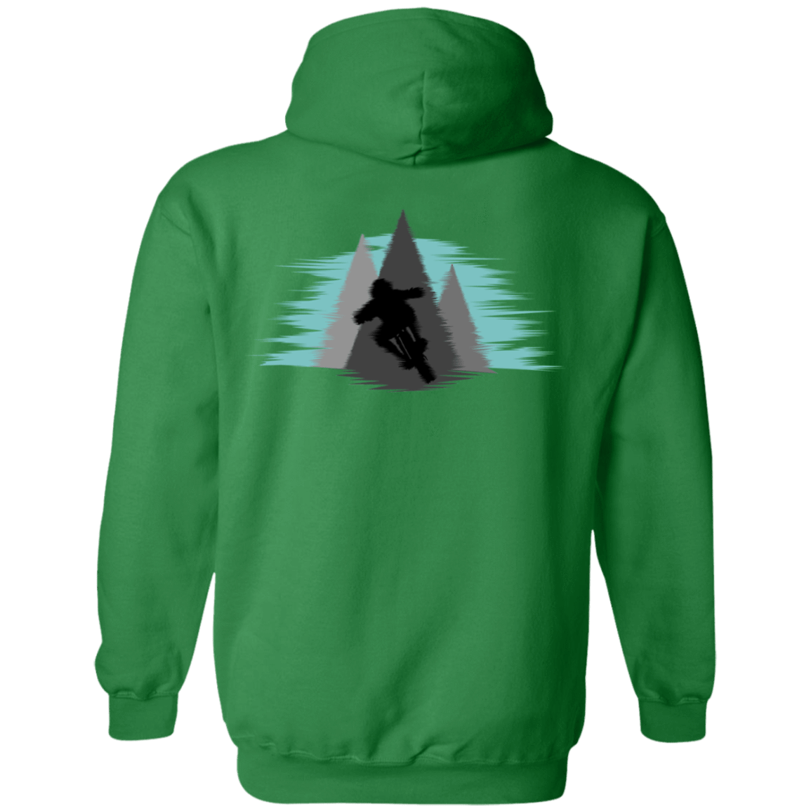 Sweatshirts Irish Green / S Bike Blur Back Print Pullover Hoodie