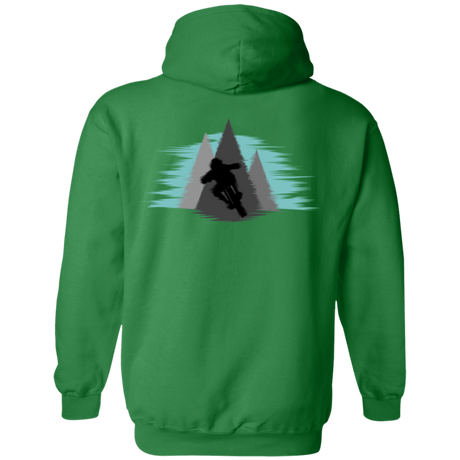 Sweatshirts Irish Green / S Bike Blur Back Print Pullover Hoodie