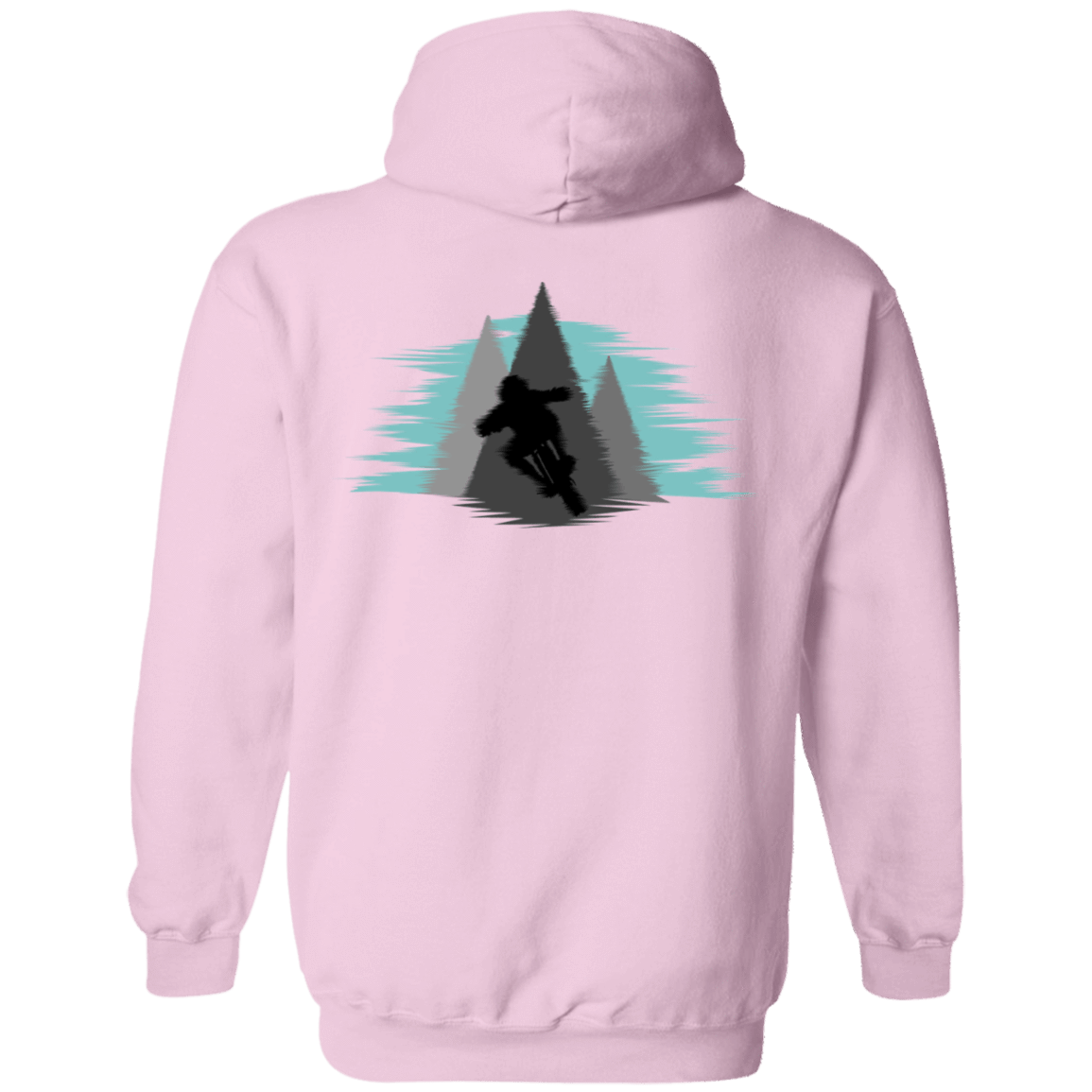 Sweatshirts Light Pink / S Bike Blur Back Print Pullover Hoodie