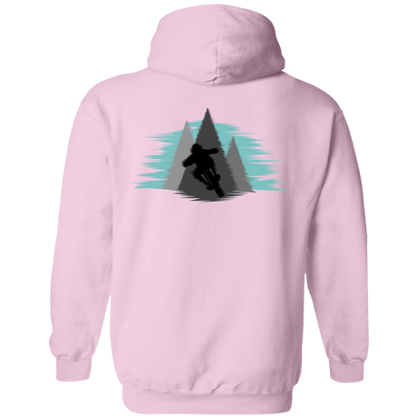 Sweatshirts Light Pink / S Bike Blur Back Print Pullover Hoodie