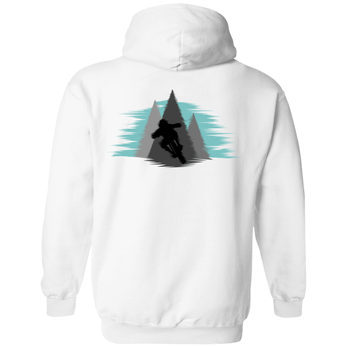 Sweatshirts White / S Bike Blur Back Print Pullover Hoodie