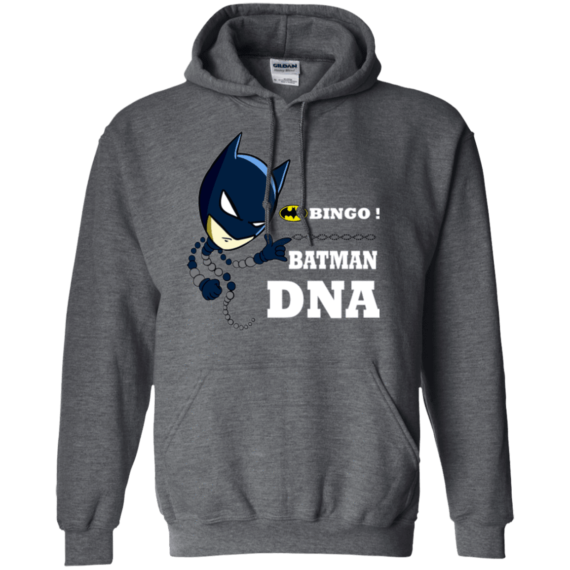 Sweatshirts Dark Heather / Small Bingo Batman Pullover Hoodie