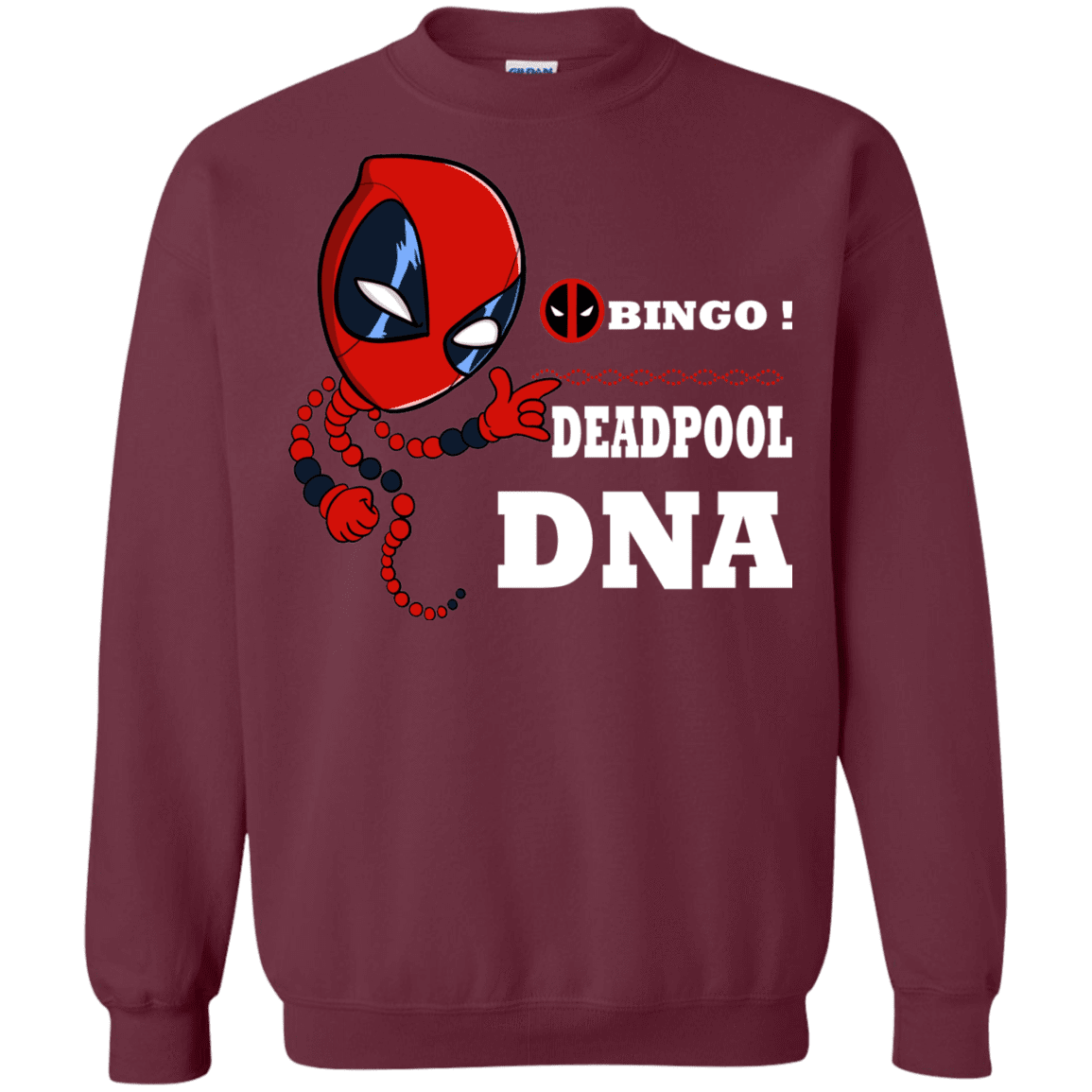 Sweatshirts Maroon / S Bingo Deadpool Crewneck Sweatshirt