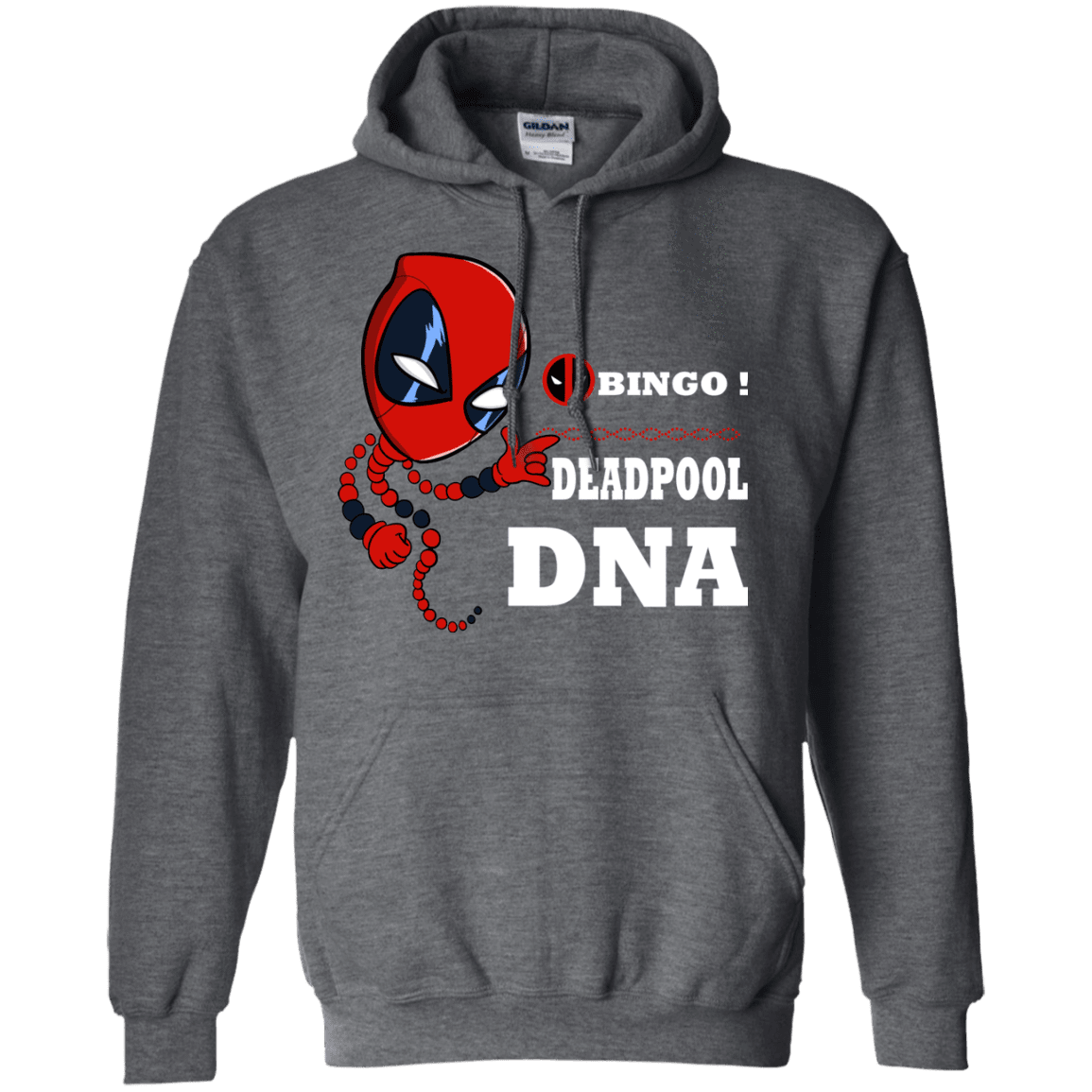 Sweatshirts Dark Heather / S Bingo Deadpool Pullover Hoodie