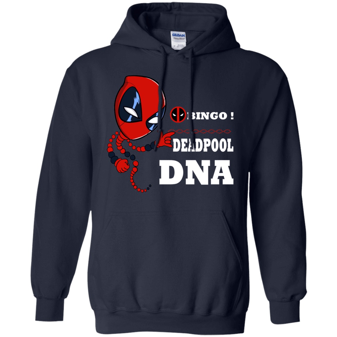 Sweatshirts Navy / S Bingo Deadpool Pullover Hoodie