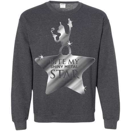Sweatshirts Dark Heather / S Bite my Shiny Metal Star Crewneck Sweatshirt