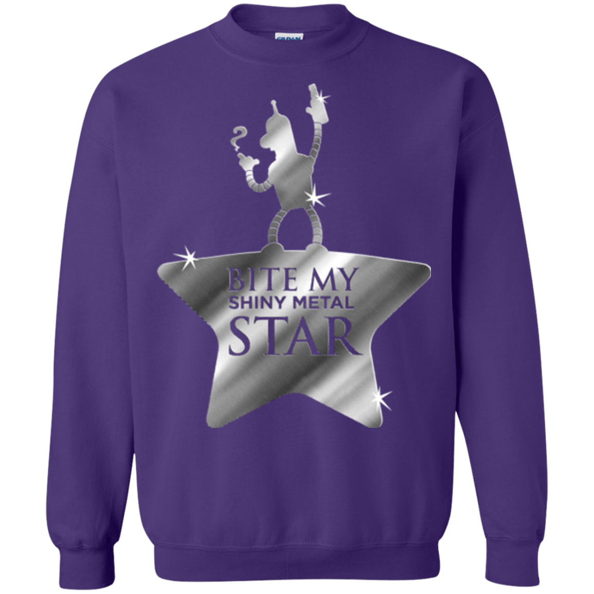 Sweatshirts Purple / S Bite my Shiny Metal Star Crewneck Sweatshirt
