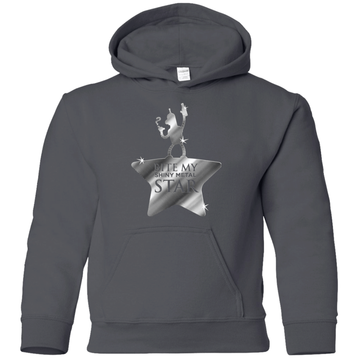 Sweatshirts Charcoal / YS Bite my Shiny Metal Star Youth Hoodie