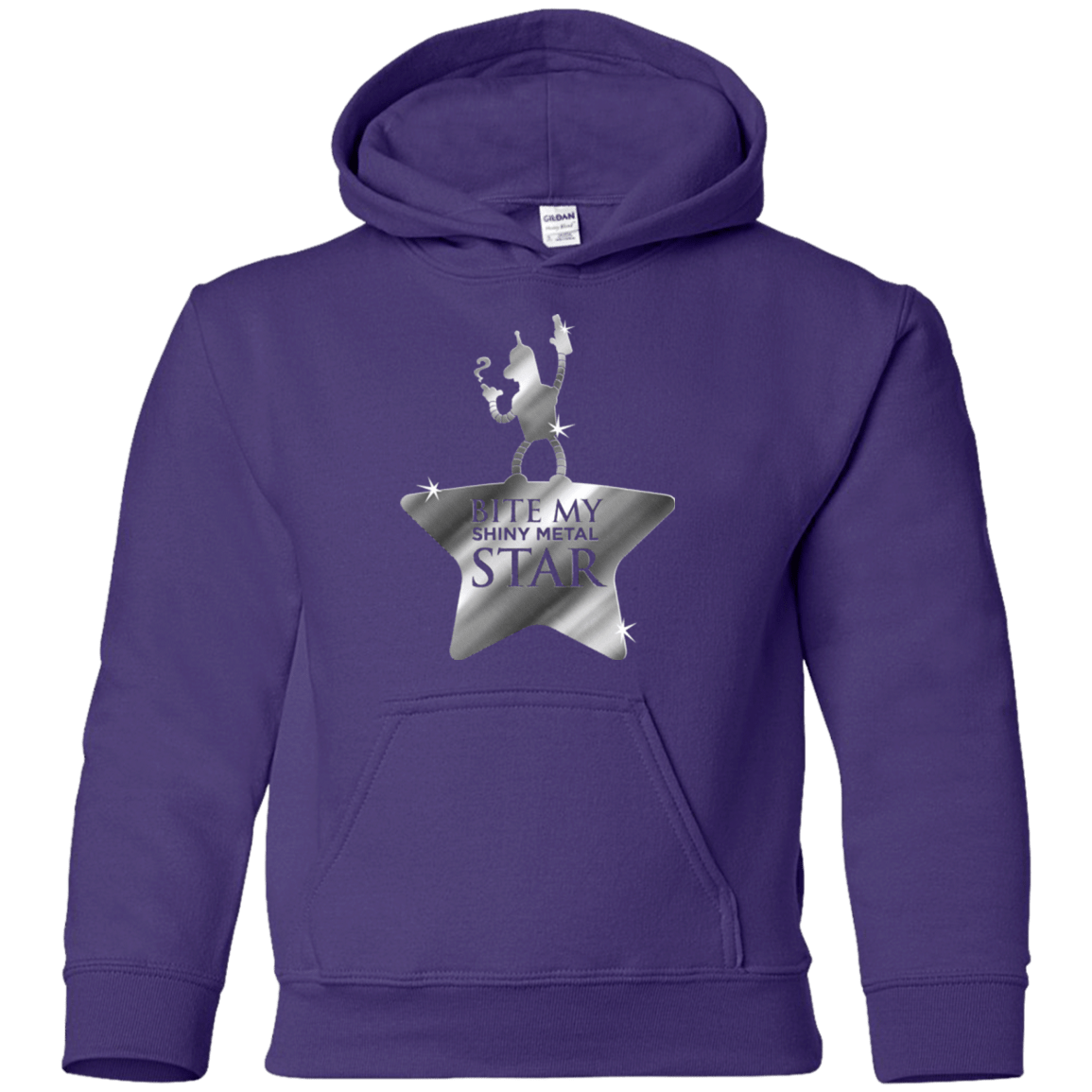 Sweatshirts Purple / YS Bite my Shiny Metal Star Youth Hoodie