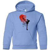 Sweatshirts Carolina Blue / YS Black leg 2 Youth Hoodie