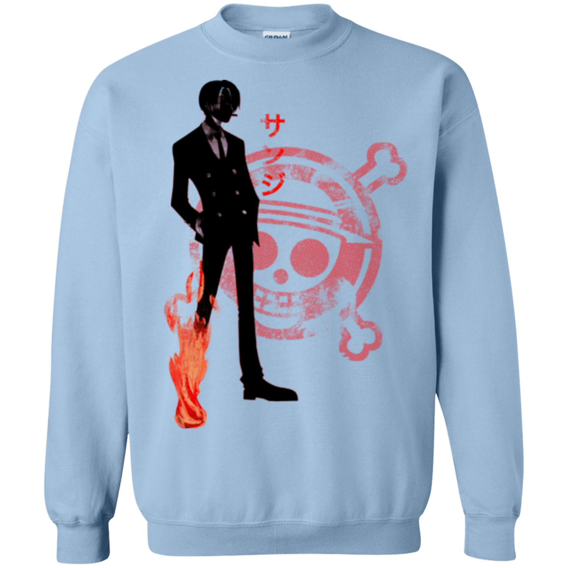 Sweatshirts Light Blue / Small Black leg Crewneck Sweatshirt