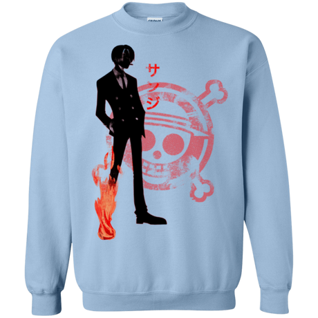 Sweatshirts Light Blue / Small Black leg Crewneck Sweatshirt