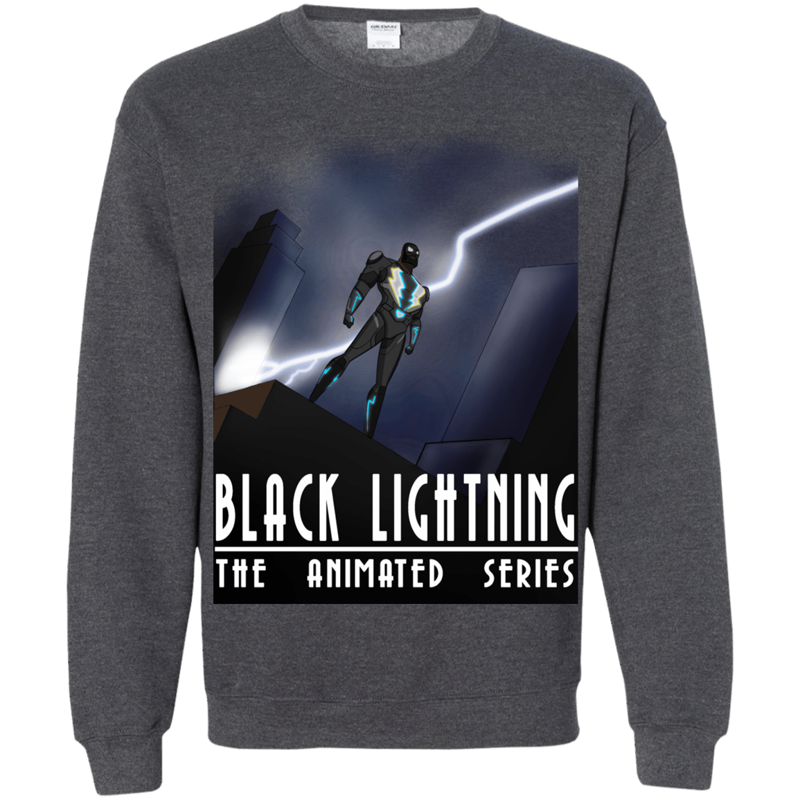 Sweatshirts Dark Heather / S Black Lightning Series Crewneck Sweatshirt