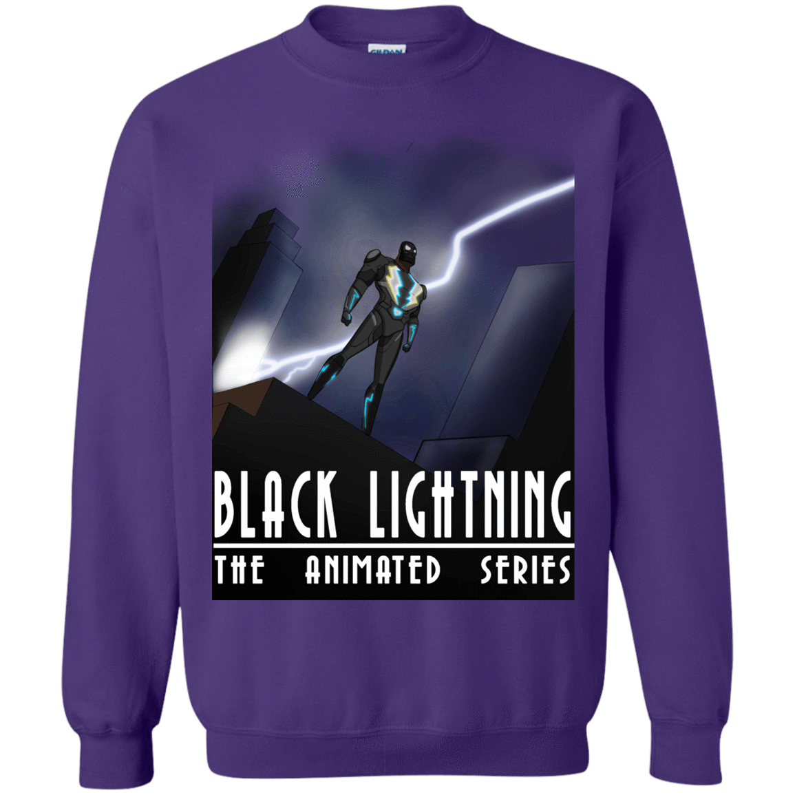 Sweatshirts Purple / S Black Lightning Series Crewneck Sweatshirt
