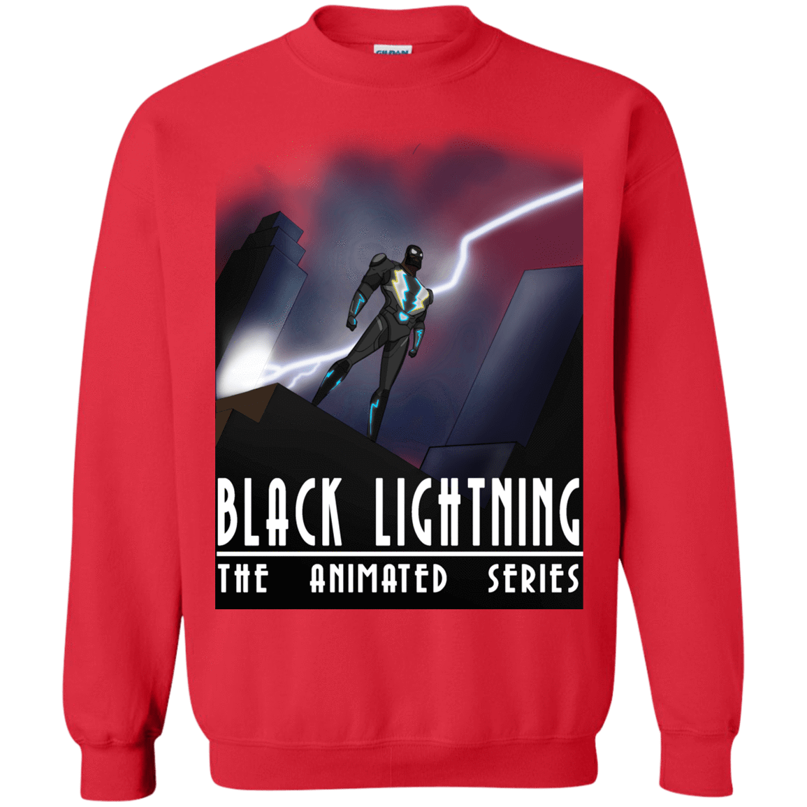 Sweatshirts Red / S Black Lightning Series Crewneck Sweatshirt