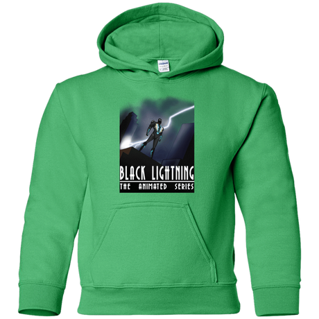 Sweatshirts Irish Green / YS Black Lightning Series Youth Hoodie