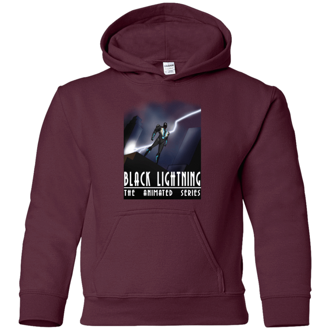 Sweatshirts Maroon / YS Black Lightning Series Youth Hoodie