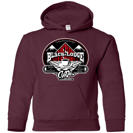 Sweatshirts Maroon / YS Black Lodge Coffee Company Youth Hoodie