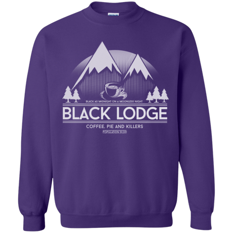 Sweatshirts Purple / Small Black Lodge Crewneck Sweatshirt