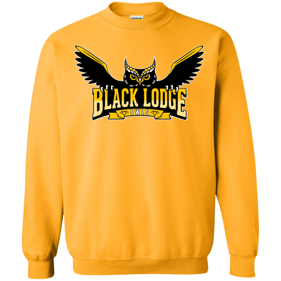 Sweatshirts Gold / Small Black Lodge Owls Crewneck Sweatshirt
