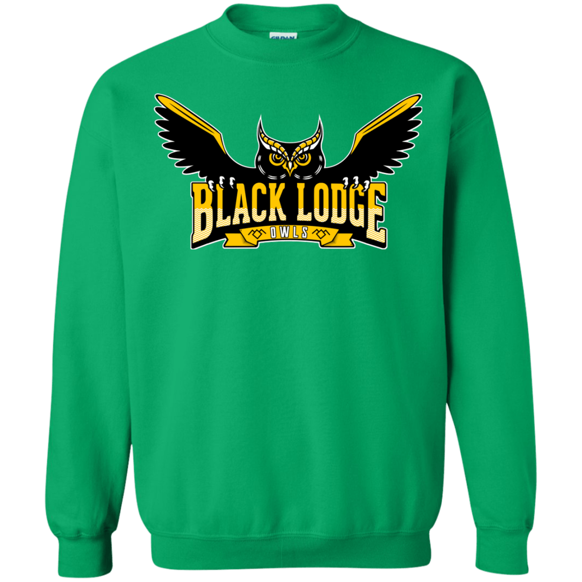 Sweatshirts Irish Green / Small Black Lodge Owls Crewneck Sweatshirt