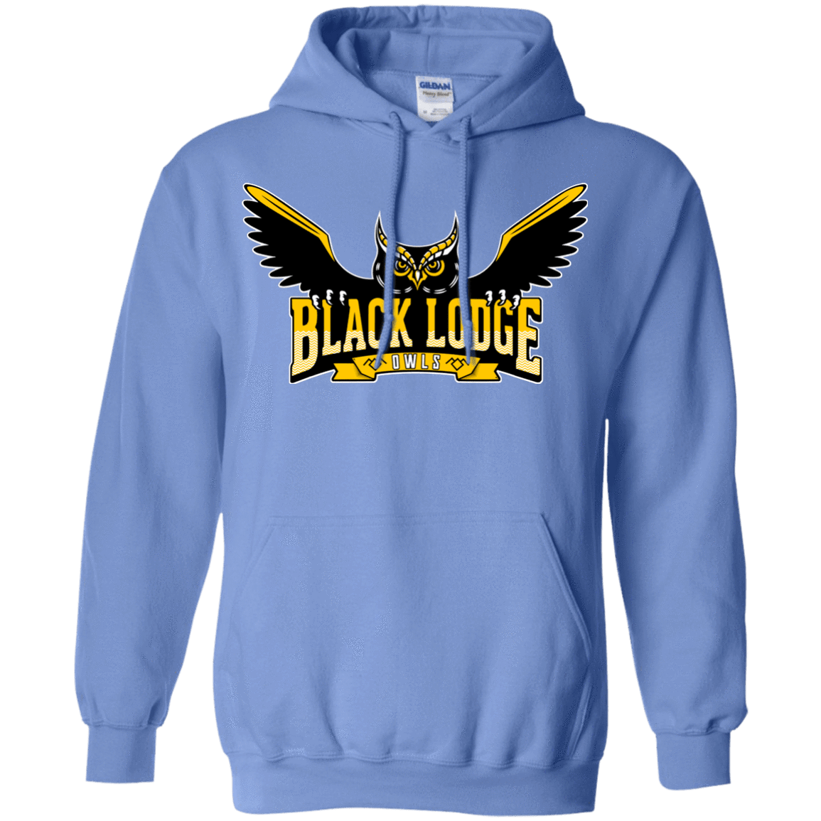 Sweatshirts Carolina Blue / Small Black Lodge Owls Pullover Hoodie