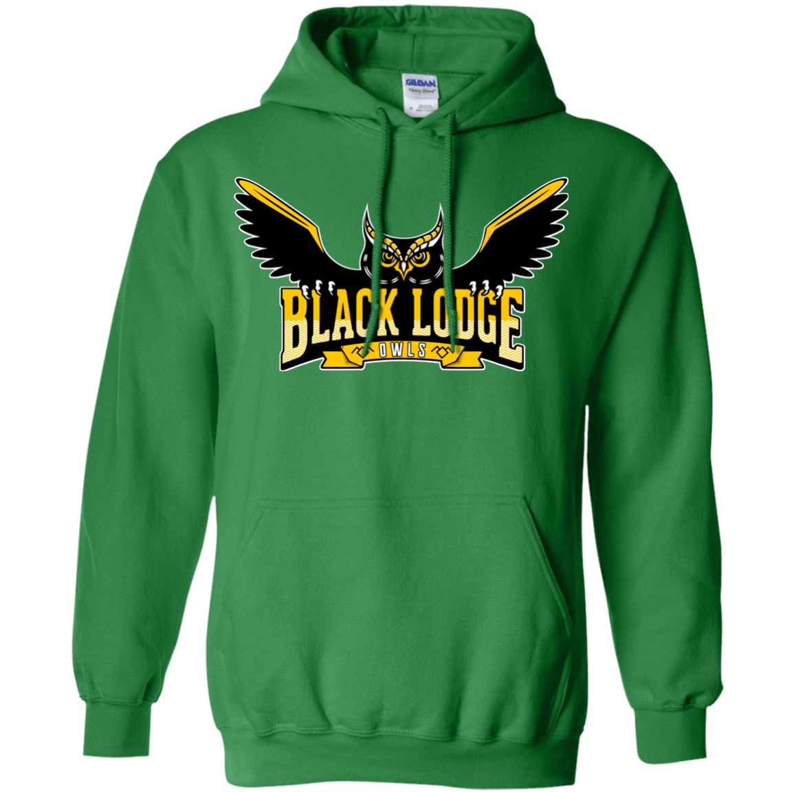 Sweatshirts Irish Green / Small Black Lodge Owls Pullover Hoodie