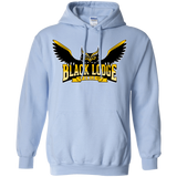 Sweatshirts Light Blue / Small Black Lodge Owls Pullover Hoodie