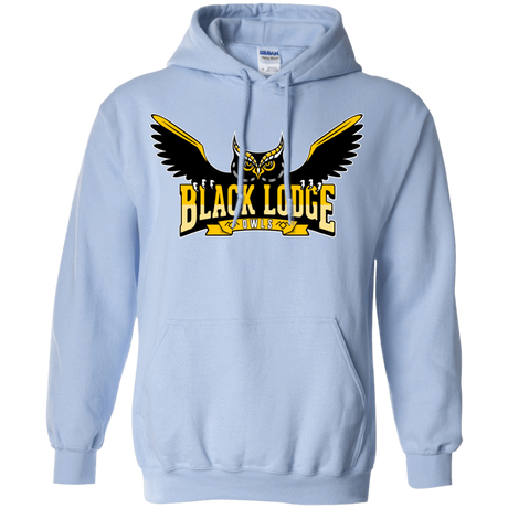 Sweatshirts Light Blue / Small Black Lodge Owls Pullover Hoodie