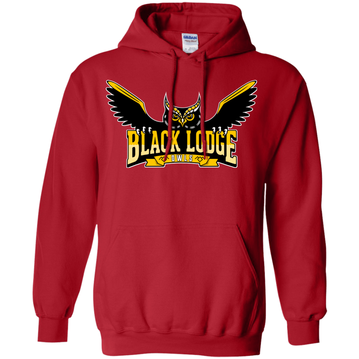 Sweatshirts Red / Small Black Lodge Owls Pullover Hoodie