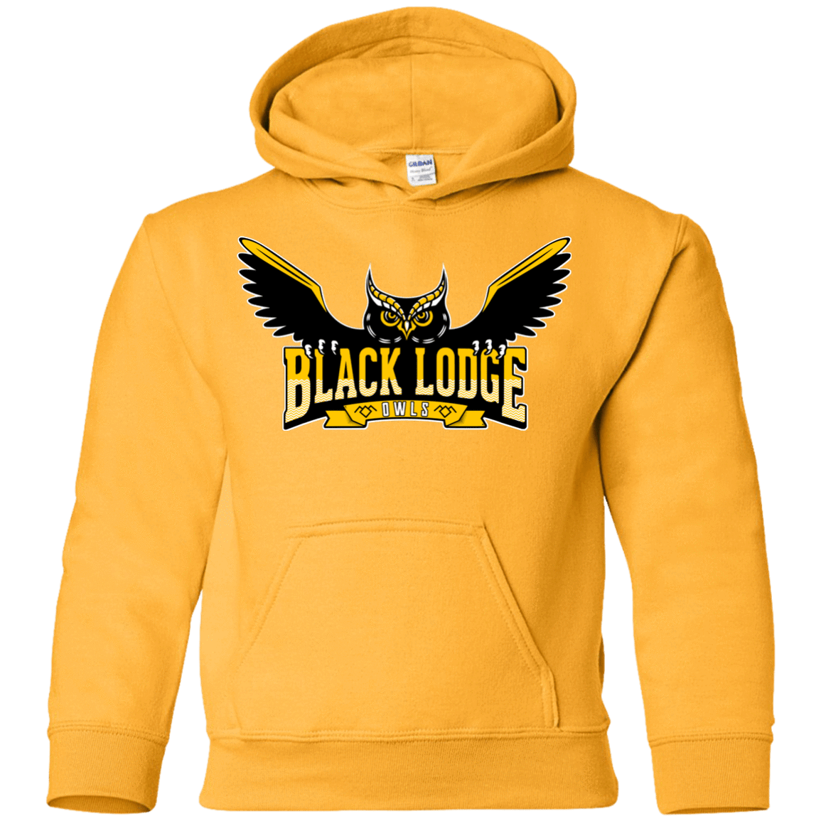 Sweatshirts Gold / YS Black Lodge Owls Youth Hoodie