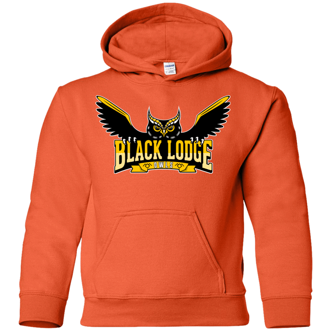 Sweatshirts Orange / YS Black Lodge Owls Youth Hoodie