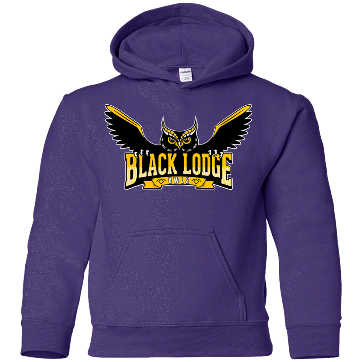 Sweatshirts Purple / YS Black Lodge Owls Youth Hoodie